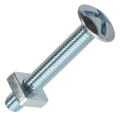 Mushroom Head Roofing Bolts & Square Nuts - ZP Mushroom Head Roofing Bolts & Square Nuts - ZP
