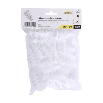 Ziel-Plast® Plastic Spiral Dowels - 50mm (Bag of 20) - image 2 Ziel-Plast® Plastic Spiral Dowels - 50mm (Bag of 20) - image 2