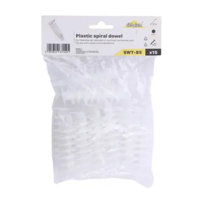 Ziel-Plast® Plastic Spiral Dowels - 85mm (Bag of 15) - image 2 Ziel-Plast® Plastic Spiral Dowels - 85mm (Bag of 15) - image 2