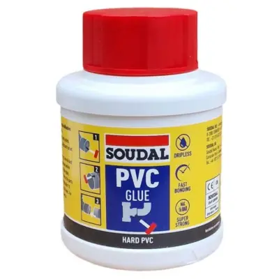 Solvent PVC Pipe Weld Cement Glue - 250ml - Soudal Premium Solvent PVC Pipe Weld Cement Glue - 250ml - Soudal Premium
