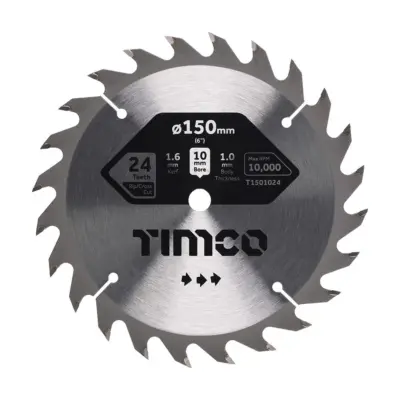 TIMCO Cordless Circular Saw Blade - 150mm x 10mm x 24t – Thin Kerf