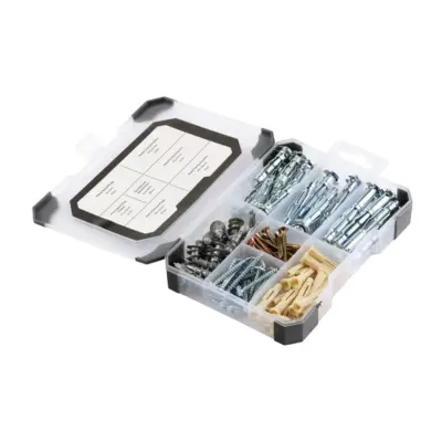 Mixed Tray - Plasterboard Fixings (102pcs) Mixed Tray - Plasterboard Fixings (102pcs)