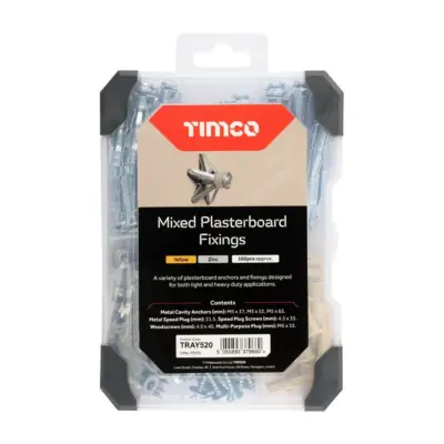 Mixed Tray - Plasterboard Fixings (102pcs) - image 2 Mixed Tray - Plasterboard Fixings (102pcs) - image 2