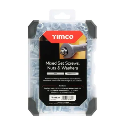 Mixed Tray - Set Screws Nuts Washers - ZINC (199pcs) - image 2 Mixed Tray - Set Screws Nuts Washers - ZINC (199pcs) - image 2