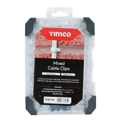 Mixed Tray - Cable Clips (290pcs)