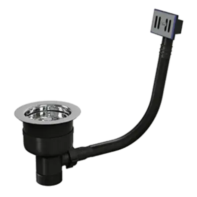 TOP-FIX-Kitchen Strainer & Overflow - Polished Steel TOP-FIX-Kitchen Strainer & Overflow - Polished Steel