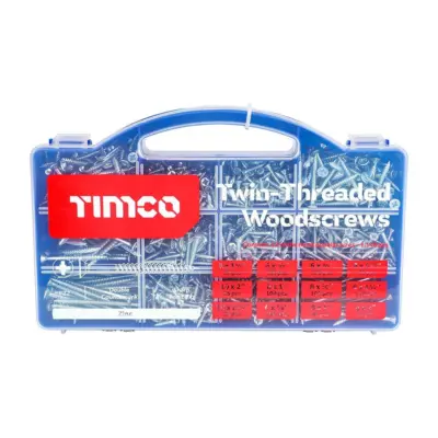 Twin Thread BZP Woodscrew Mixed Tray - 1140pcs - image 2 Twin Thread BZP Woodscrew Mixed Tray - 1140pcs - image 2