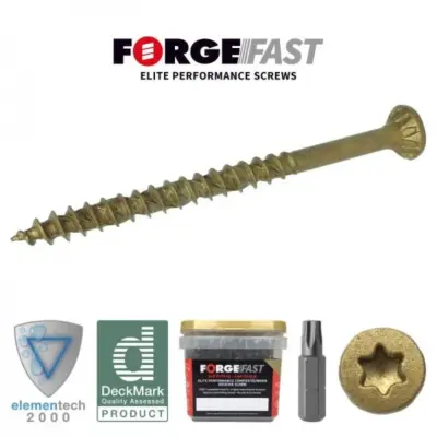 Torx-Fast Elite Low-Torque Decking Screws - Tan - Tub