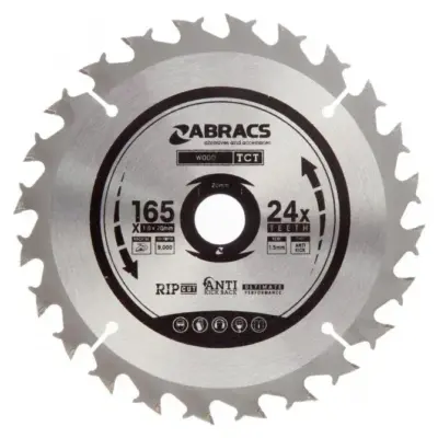 ABRACS Cordless Circular Saw Blade - 165mm x 20mm - Thin Kerf