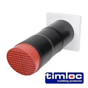 Timloc Aero Core Through-Wall Vent High Rise and Baffle - Terracotta - 127 x 350 (1pcs)