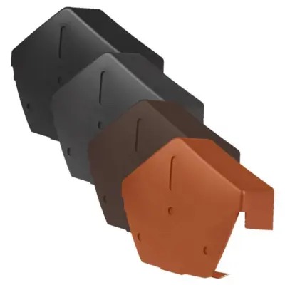 Dry Verge Ridge End Caps - ANGLED - 2 pcs (Rooftec) Dry Verge Ridge End Caps - ANGLED - 2 pcs (Rooftec)