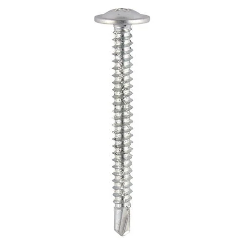 Baypole Screws - Wafer Flange - Self Drilling Point - Zinc
