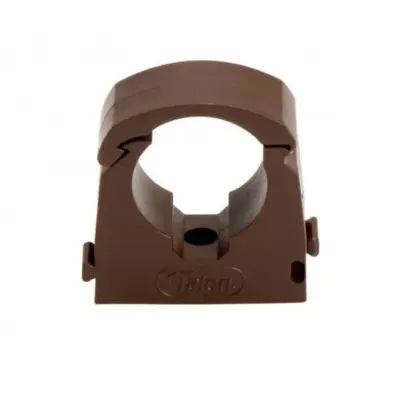 Talon MDPE Flexi Hinged Pipe Clips - Brown Talon MDPE Flexi Hinged Pipe Clips - Brown