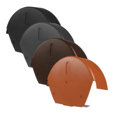 Dry Verge Ridge End Caps - ROUND - 2 pcs (Rooftec) Dry Verge Ridge End Caps - ROUND - 2 pcs (Rooftec)