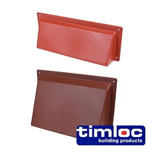 Timloc Aero Core Through-Wall Vent Set with Baffle - Brown - 127 x 350 (1pcs)
