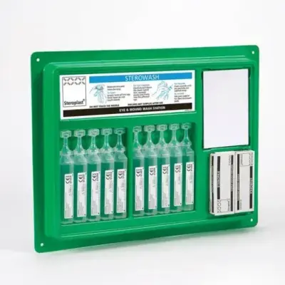 Eye Wash Station with Saline Pods & Accessories