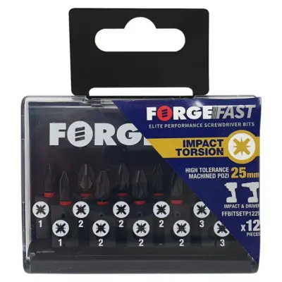 ForgeFast Impact Bit Set BP 12 piece Pozi 25mm