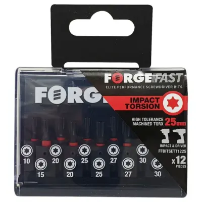 ForgeFast Impact Bit Set BP 12 piece Torx 25mm