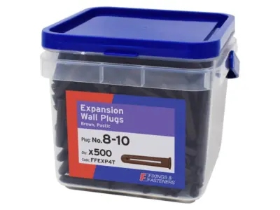 Brown Loose Expansion Wall Plugs - Tub 500 Brown Loose Expansion Wall Plugs - Tub 500
