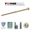 fftf7100t Forgefast Torx Timberfix Construction Screws - Hex Head - Tan - Tub 50
