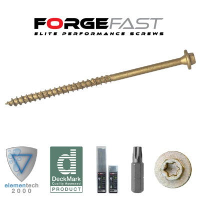 Forgefast Torx Timberfix Construction Screws - Hex Head -  Tan - Tub 50