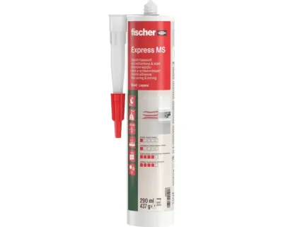 Fischer MS EXPRESS Polymer Adhesive - Very Fast Curing - White Fischer MS EXPRESS Polymer Adhesive - Very Fast Curing - White