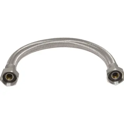 Flexible Hose Tap Connector - 15mm x 15mm - 300mm Flexible Hose Tap Connector - 15mm x 15mm - 300mm