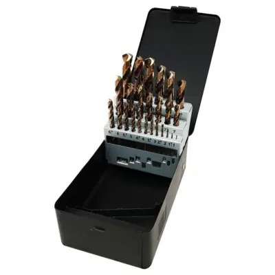 HSS COBALT PREMIUM Ground Drill Set - 19pc - ForgeMaster HSS COBALT PREMIUM Ground Drill Set - 19pc - ForgeMaster