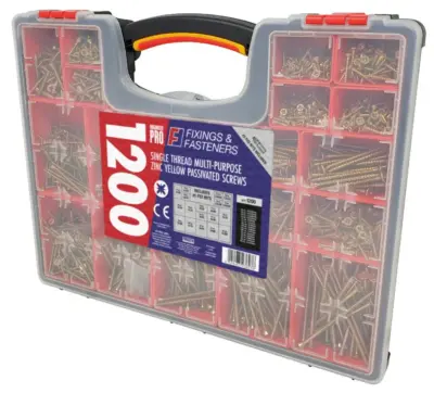 Multi-Purpose Screw Organiser Pro Case - 1200 Screws Multi-Purpose Screw Organiser Pro Case - 1200 Screws