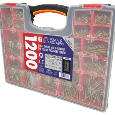Multi-Purpose Screw Organiser Pro Case - 1200 Screws Multi-Purpose Screw Organiser Pro Case - 1200 Screws