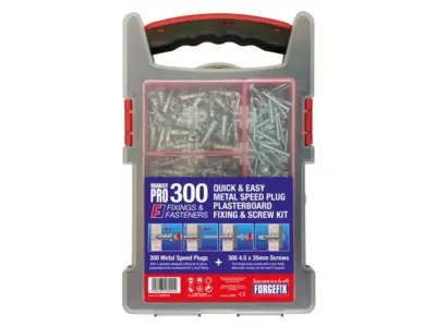 Plasterboard Speedplug Fixing Case - 300 Metal Plugs & Screws Plasterboard Speedplug Fixing Case - 300 Metal Plugs & Screws