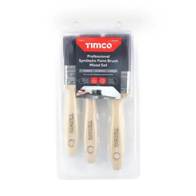 Professional Synthetic Paint Brush Mixed Set (3 pieces) Professional Synthetic Paint Brush Mixed Set (3 pieces)