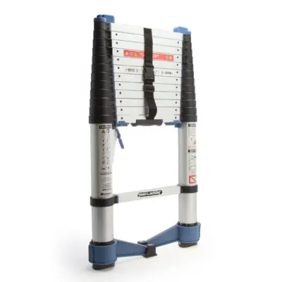 BuildCraft SR10106 TaskLadder - Soft Close Telescopic Ladder with Folding Feet - 3.8m