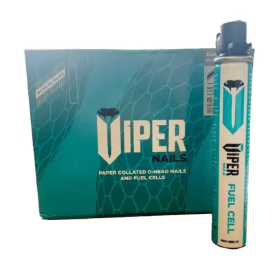 VIPER STAINLESS STEEL Collated Framing Gun Nails - Box 1100 (With Gas) VIPER STAINLESS STEEL Collated Framing Gun Nails - Box 1100 (With Gas)