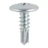 Wafer Head Self Drilling Metal Framing Screws - BZP