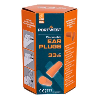 EP13ORR PU Foam Ear Plugs (30 Pairs)