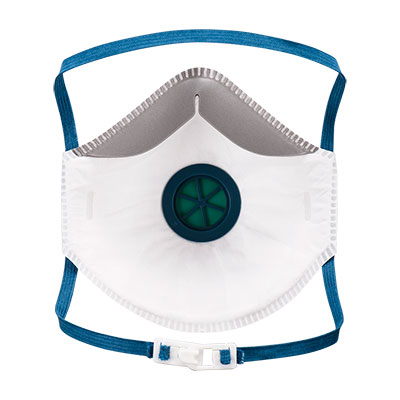 Moulded FFP2 Valved Respirator (Pk10) Metal Free