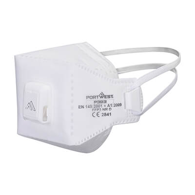 P393WHR_R (1) EAGLE PRO FFP3 Valved Dolomite Fold Flat Respirator (Pk10) P393